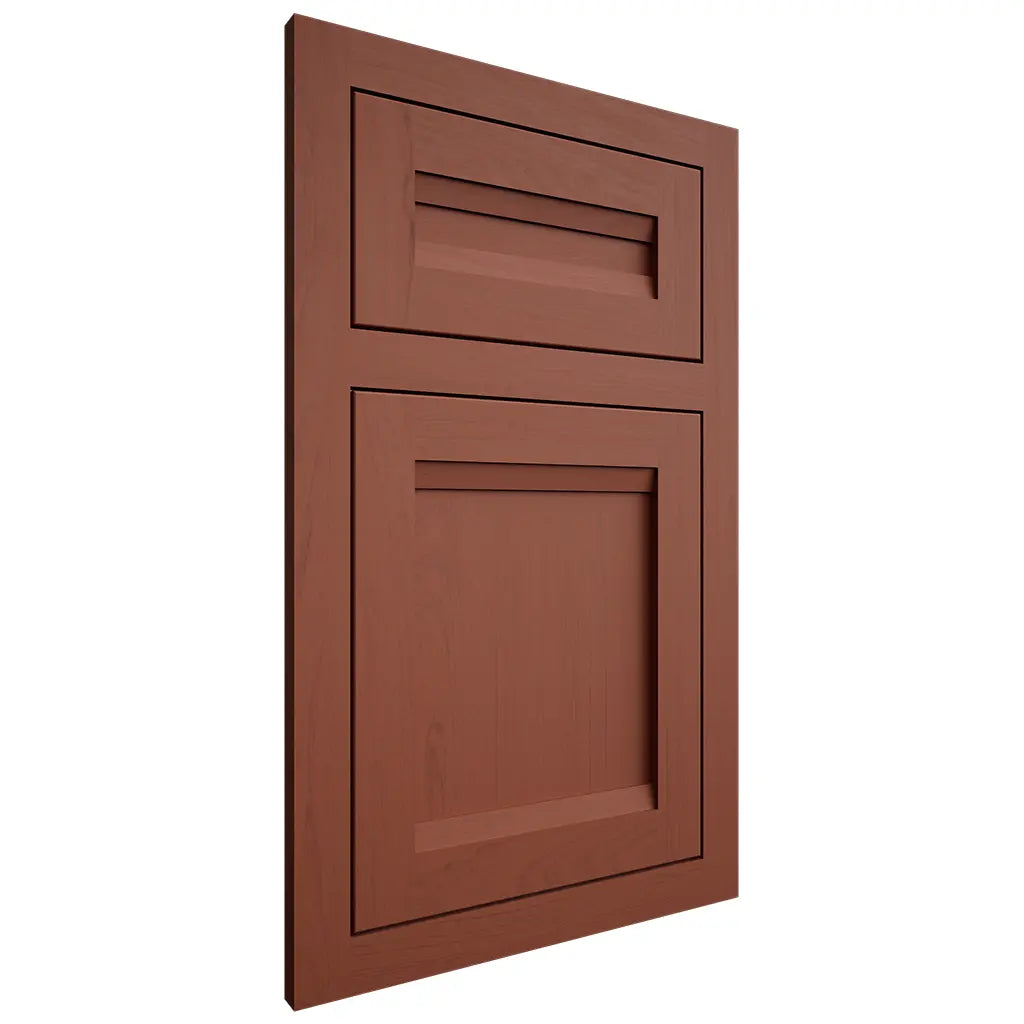 Shiloh Cabinetry Flush Inset Somerset Maple Plain Cut Cayenne Door