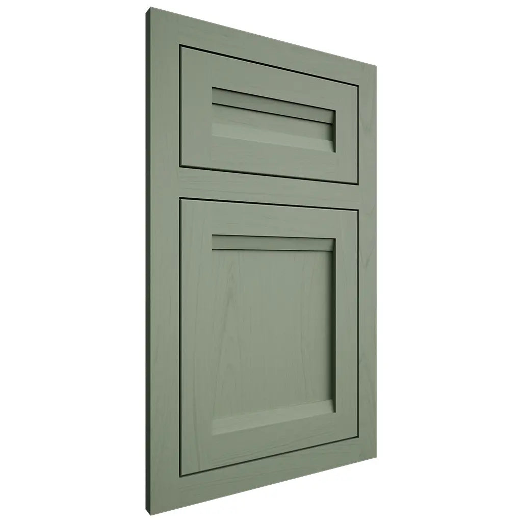 Shiloh Cabinetry Flush Inset Somerset Poplar Plain Cut Moss Door