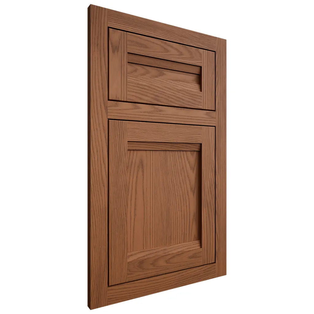Shiloh Cabinetry Flush Inset Somerset Red Oak Plain Cut Braun Door