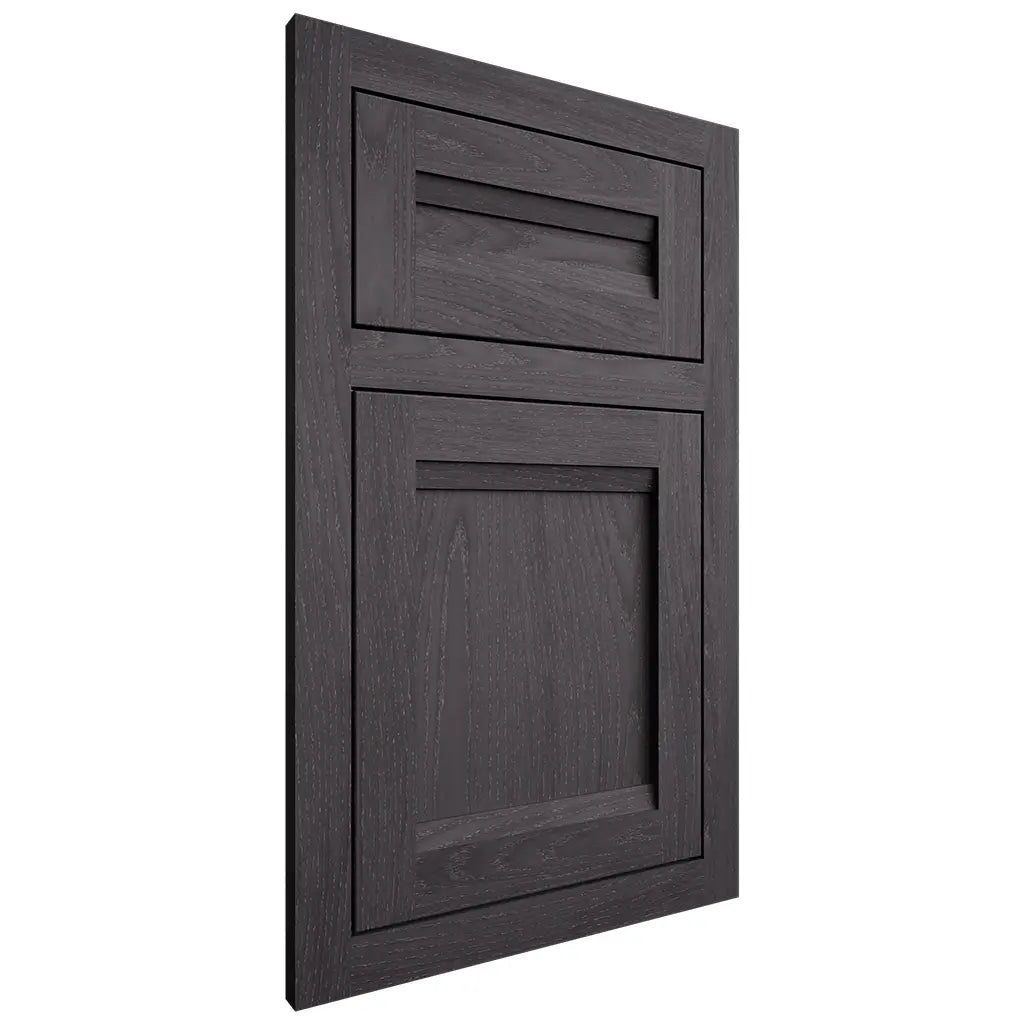 Shiloh Cabinetry Flush Inset Somerset Red Oak Plain Cut Harbor Door