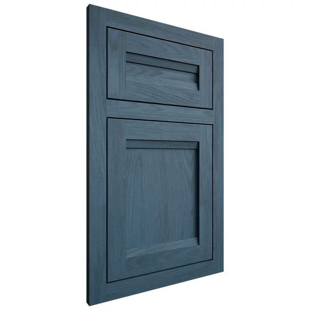 Shiloh Cabinetry Flush Inset Somerset Red Oak Plain Cut Hudson Door