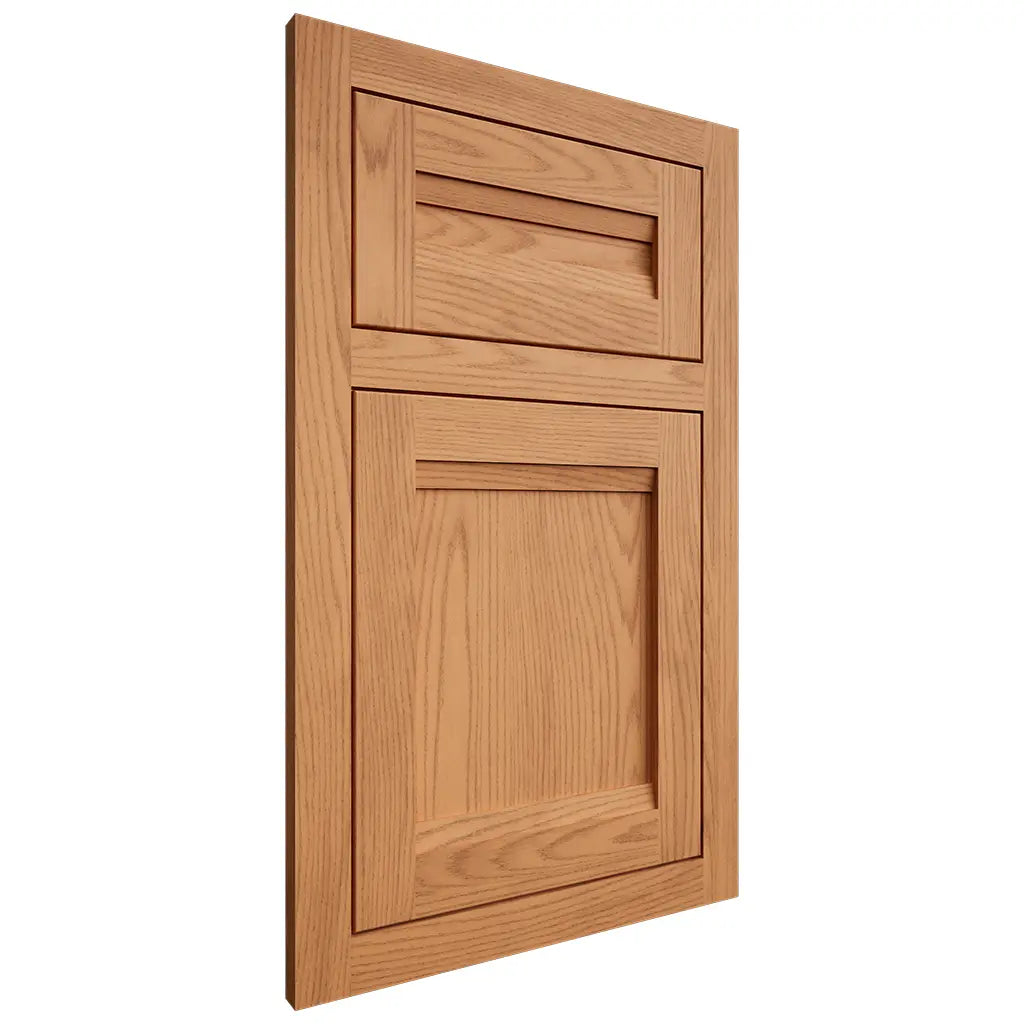 Shiloh Cabinetry Flush Inset Somerset Red Oak Plain Cut Medium Door