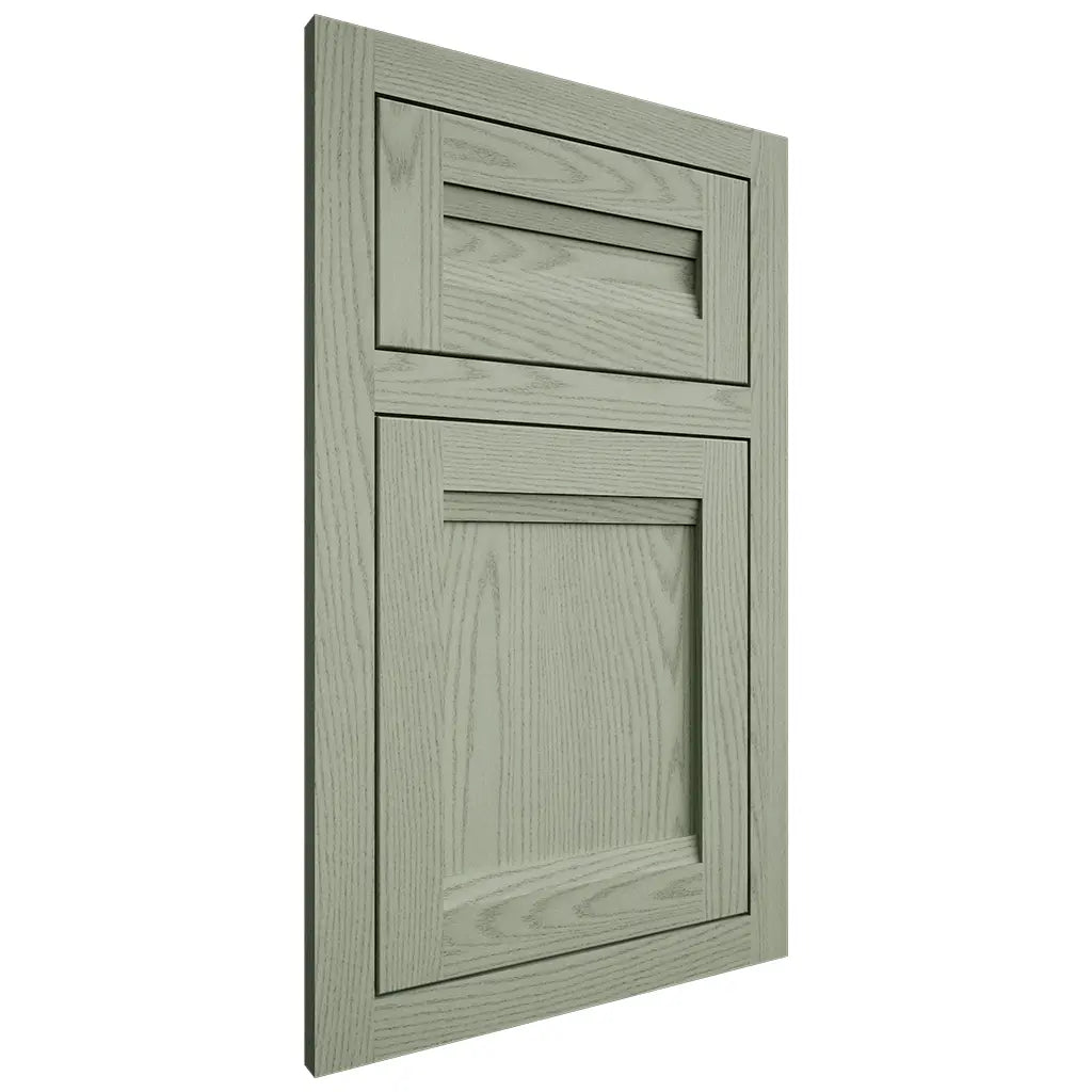 Shiloh Cabinetry Flush Inset Somerset Red Oak Plain Cut Moss Door