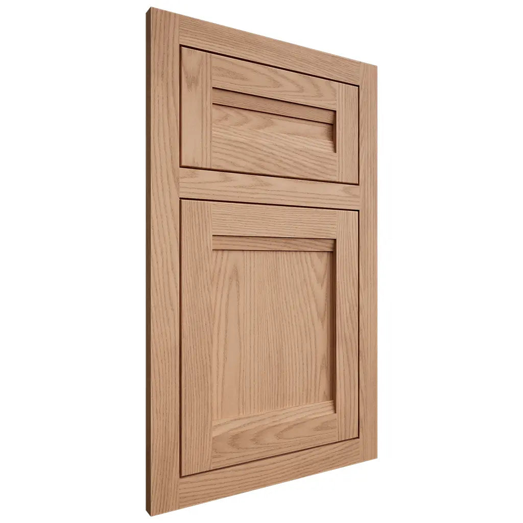 Shiloh Cabinetry Flush Inset Somerset Red Oak Plain Cut Natural Door