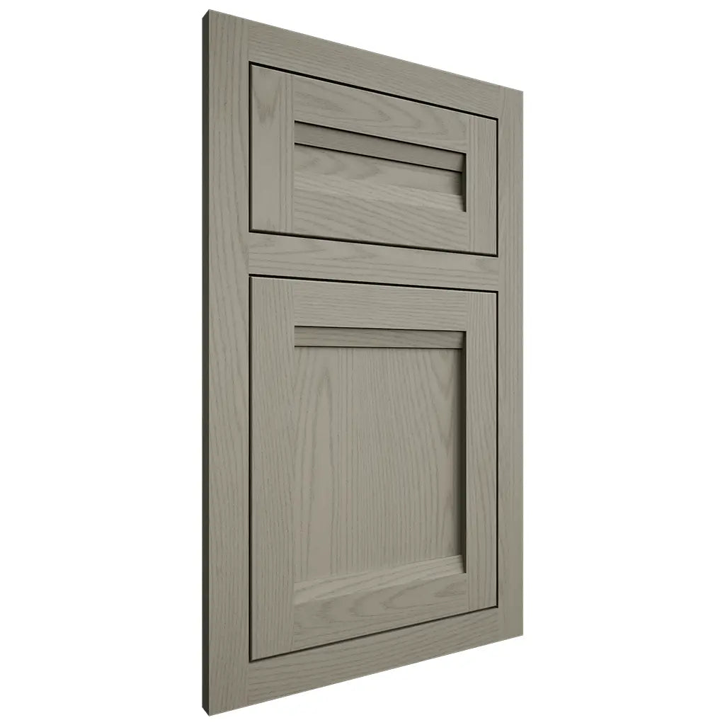Shiloh Cabinetry Flush Inset Somerset Red Oak Plain Cut Thyme Door