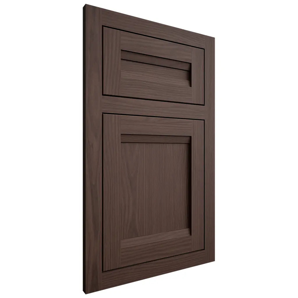 Shiloh Cabinetry Flush Inset Somerset White Oak Plain Cut Dusk Door
