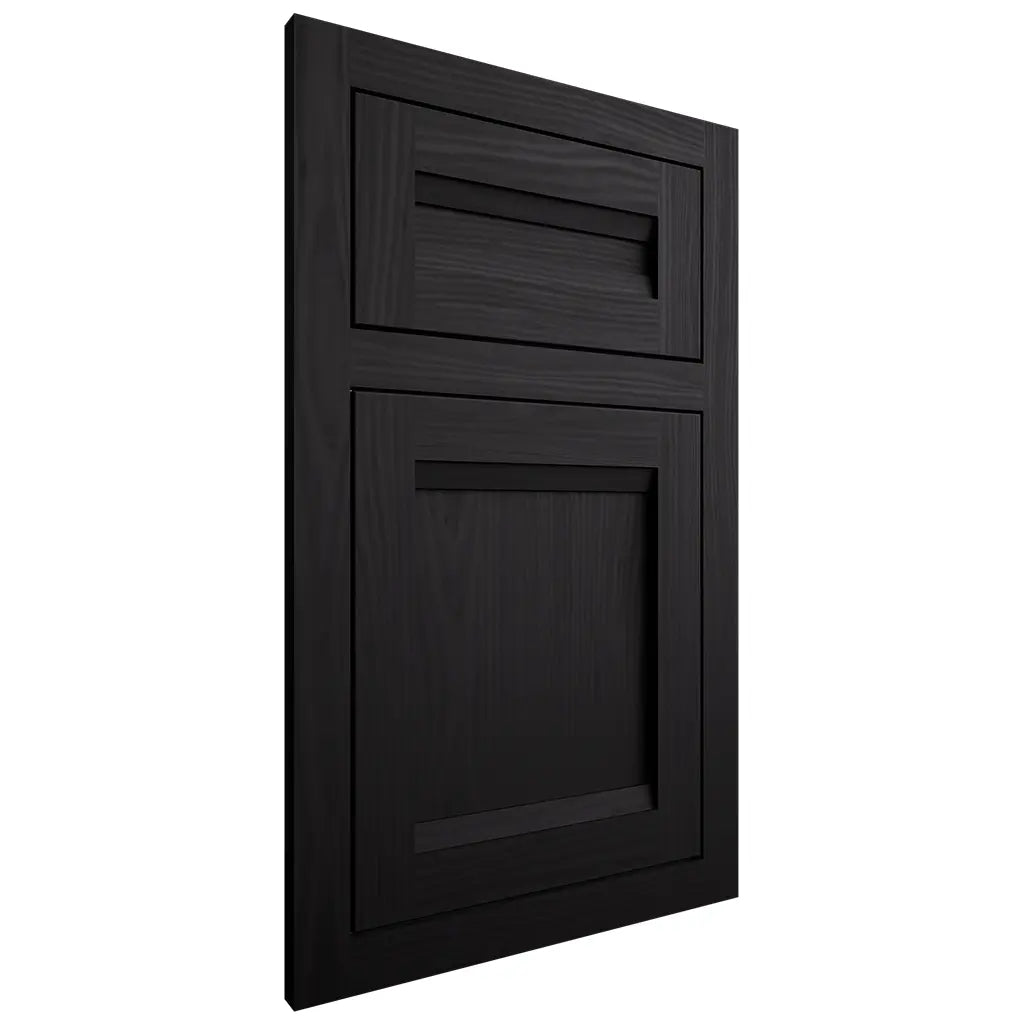 Shiloh Cabinetry Flush Inset Somerset White Oak Plain Cut Ink Door