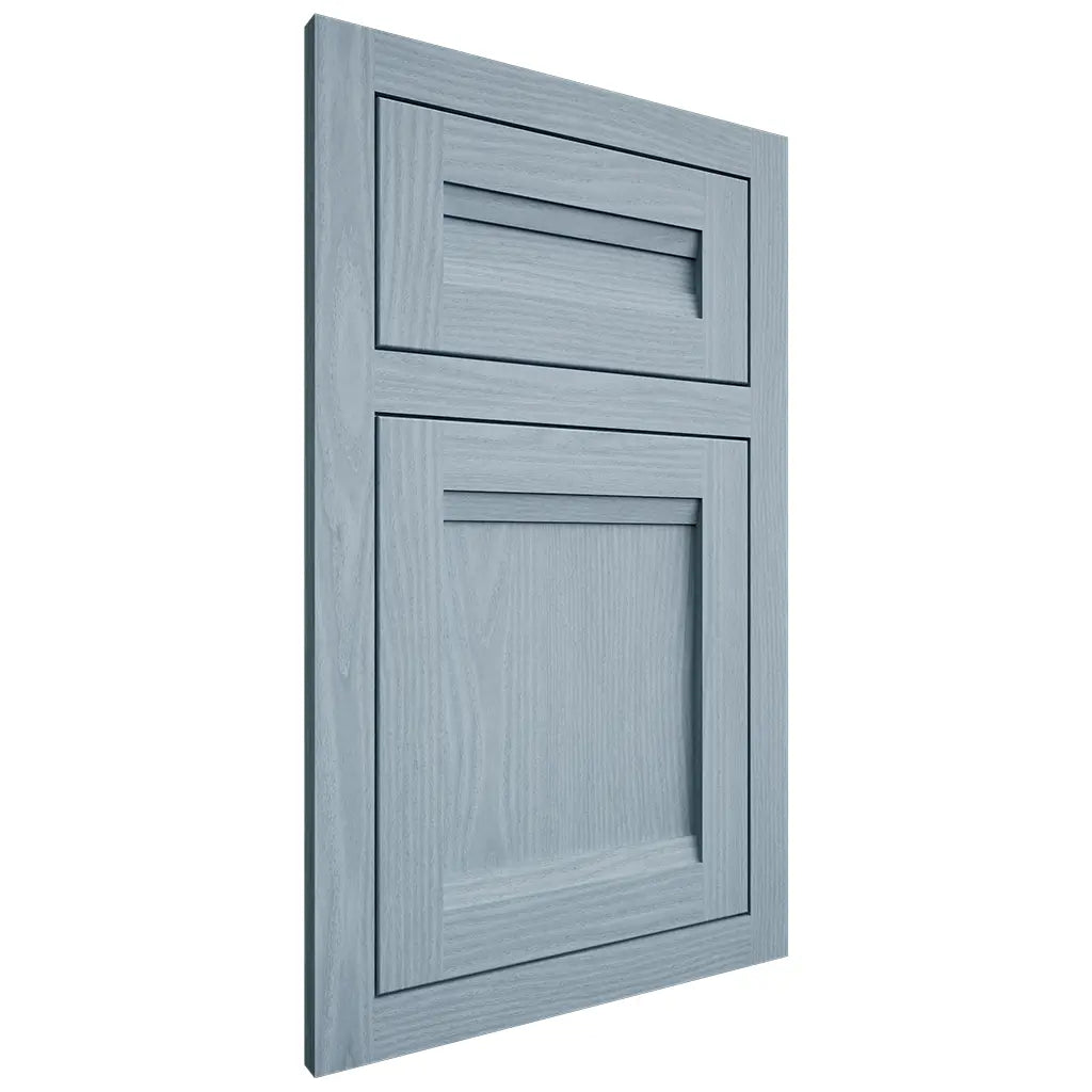 Shiloh Cabinetry Flush Inset Somerset White Oak Plain Cut Sky Door