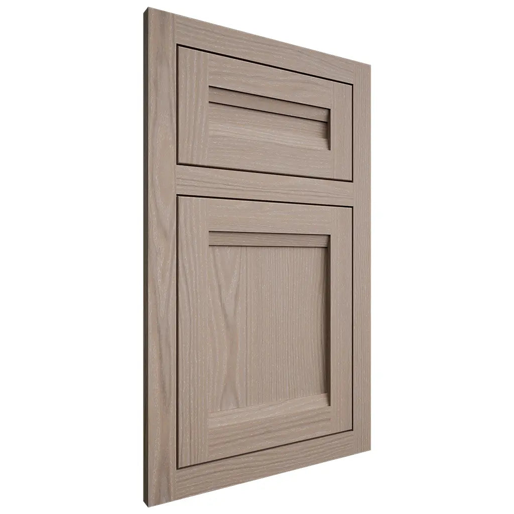 Shiloh Cabinetry Flush Inset Somerset White Oak Plain Cut Whitewash Door