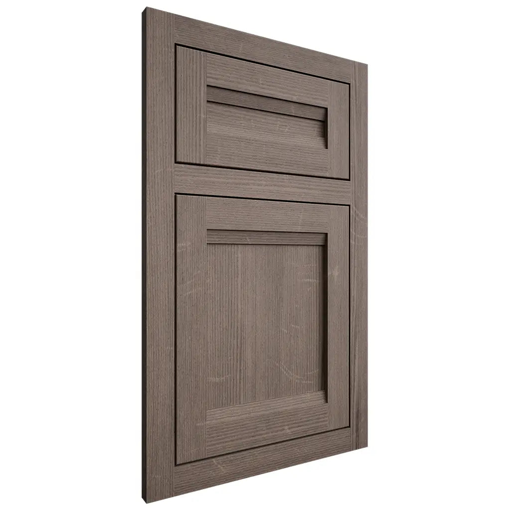 Shiloh Cabinetry Flush Inset Somerset White Oak Quarter Sawn Clay Door