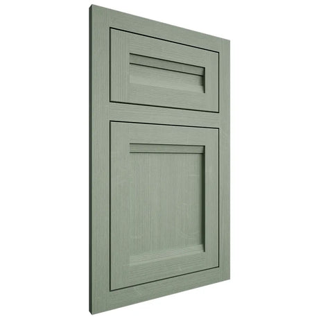 Shiloh Cabinetry Flush Inset Somerset White Oak Quarter Sawn Moss Door