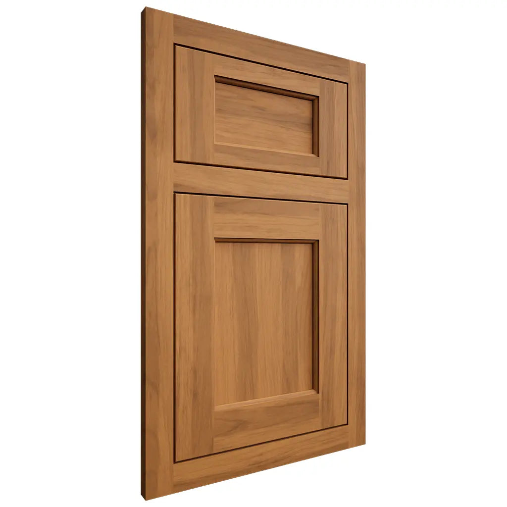 Shiloh Cabinetry Flush Inset Square Flat Hickory Plain Cut Medium Door
