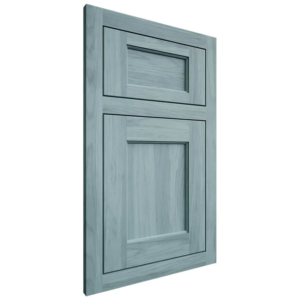 Shiloh Cabinetry Flush Inset Square Flat Hickory Plain Cut Sky Door