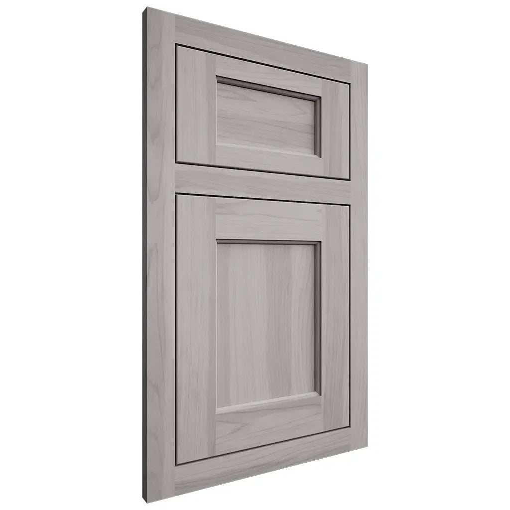 Shiloh Cabinetry Flush Inset Square Flat Hickory Plain Cut Stratus Door