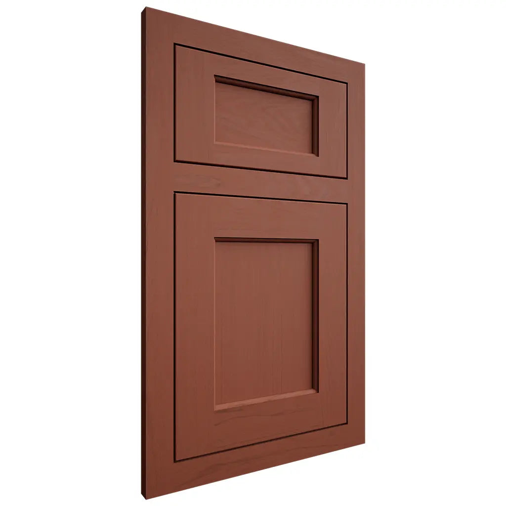 Shiloh Cabinetry Flush Inset Square Flat Maple Plain Cut Cayenne Door