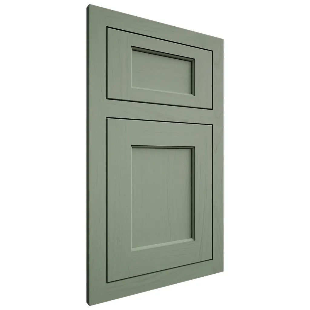 Shiloh Cabinetry Flush Inset Square Flat Poplar Plain Cut Moss Door