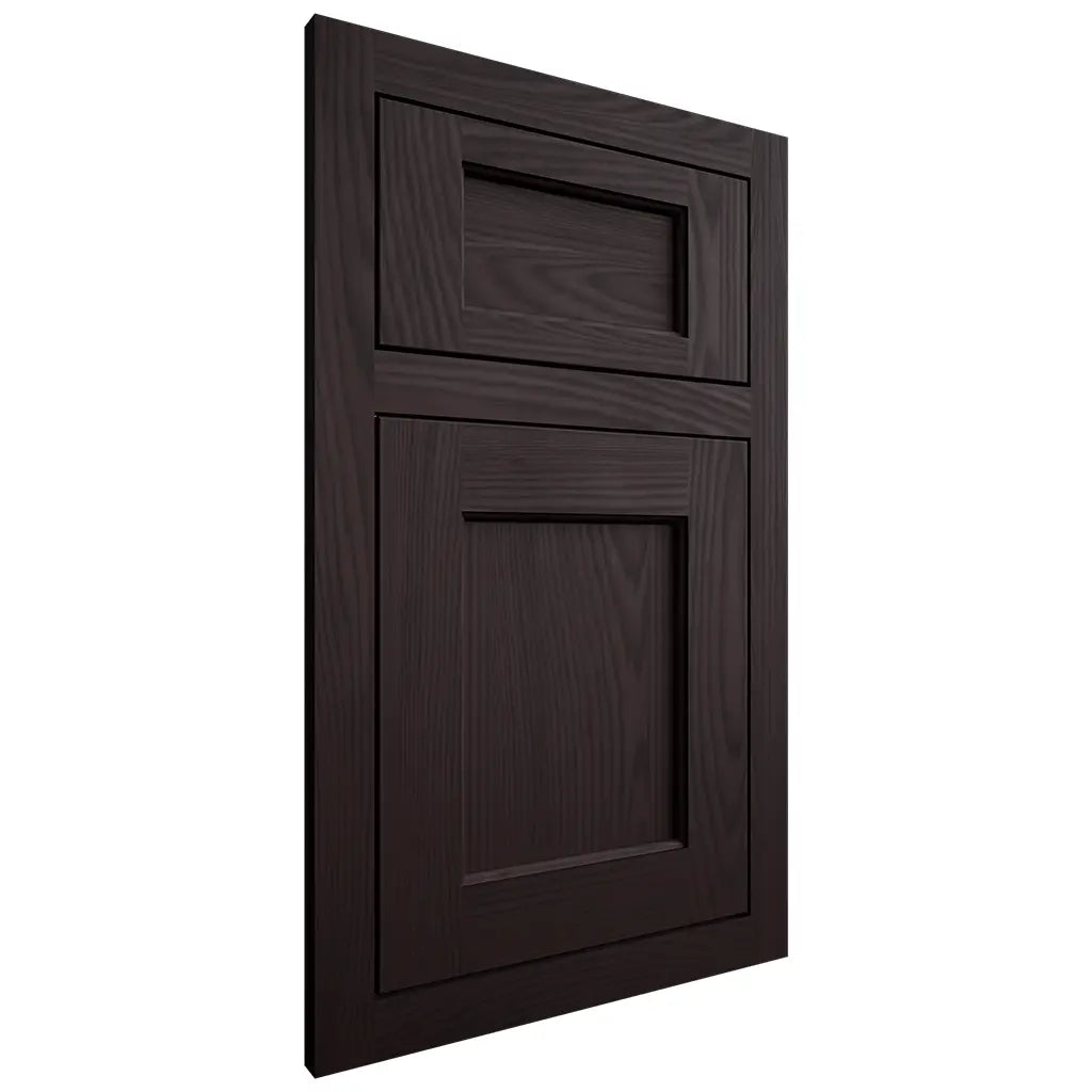 Shiloh Cabinetry Flush Inset Square Flat Red Oak Plain Cut Espresso Door
