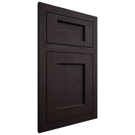 Shiloh Cabinetry Flush Inset Square Flat Red Oak Plain Cut Espresso Door