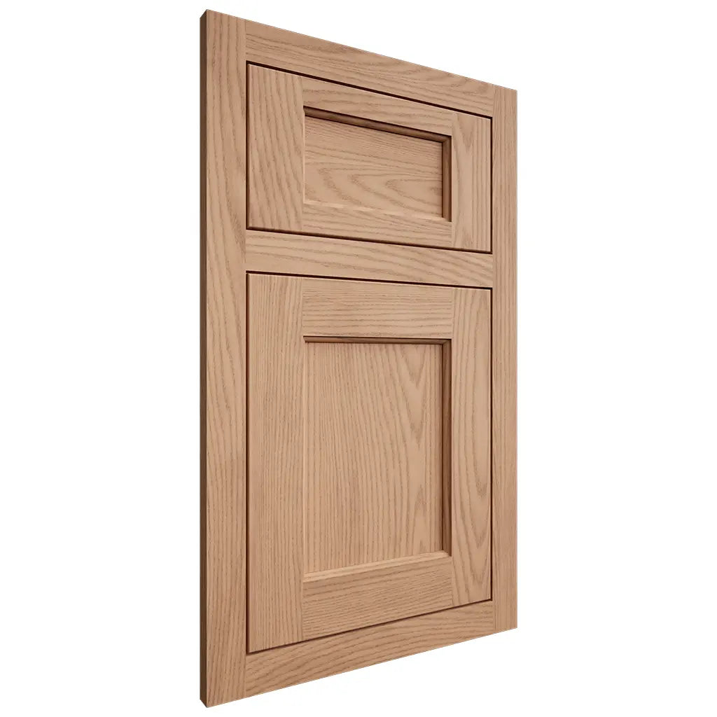 Shiloh Cabinetry Flush Inset Square Flat Red Oak Plain Cut Natural Door