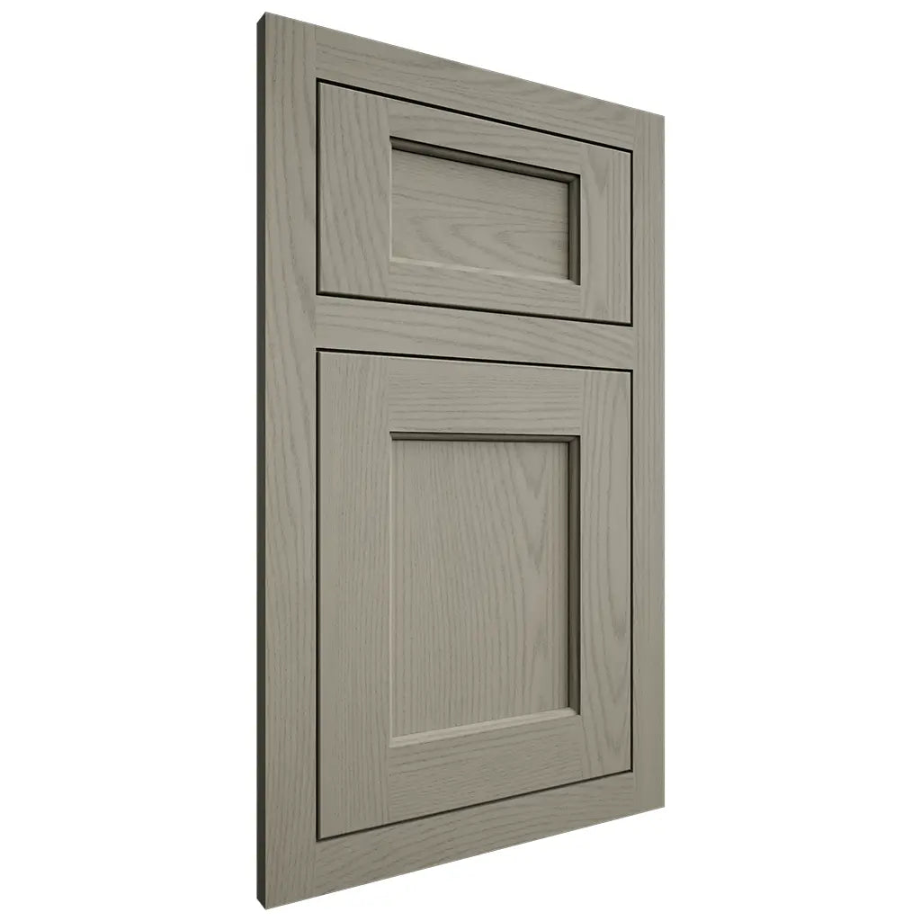 Shiloh Cabinetry Flush Inset Square Flat Red Oak Plain Cut Thyme Door