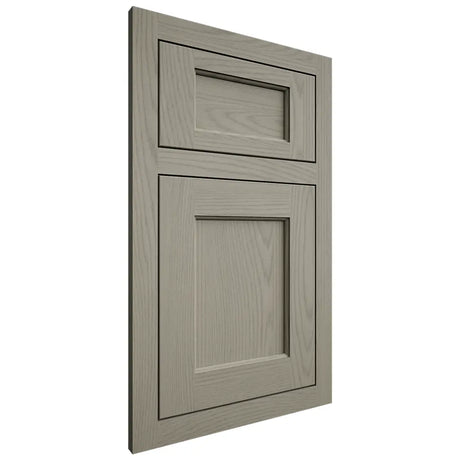 Shiloh Cabinetry Flush Inset Square Flat Red Oak Plain Cut Thyme Door