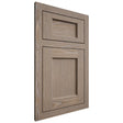 Shiloh Cabinetry Flush Inset Square Flat White Oak Plain Cut Almond Door