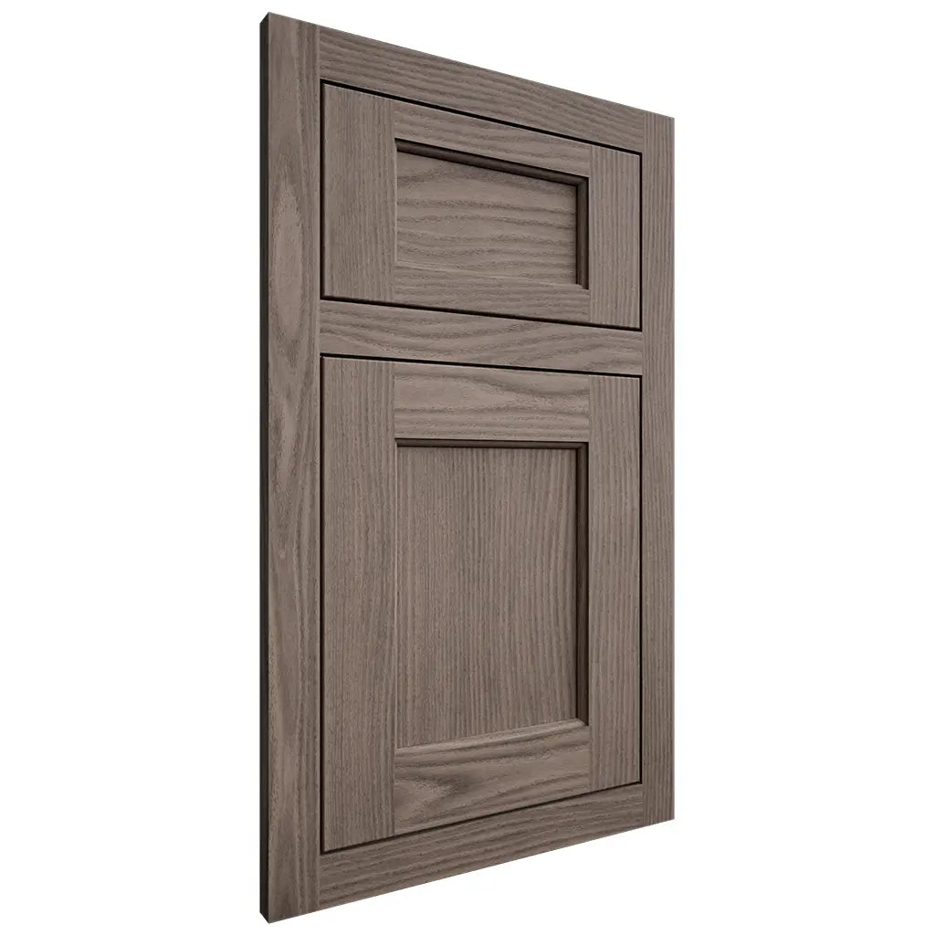 Shiloh Cabinetry Flush Inset Square Flat White Oak Plain Cut Clay Door