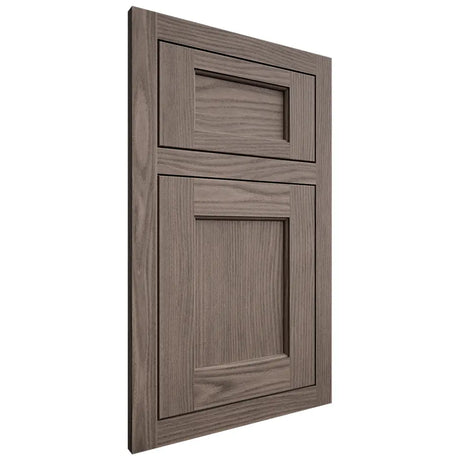 Shiloh Cabinetry Flush Inset Square Flat White Oak Plain Cut Clay Door