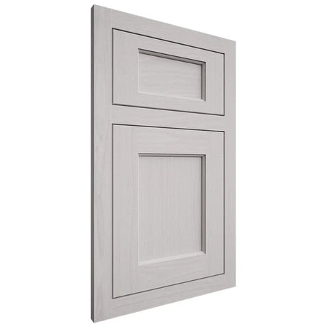 Shiloh Cabinetry Flush Inset Square Flat White Oak Plain Cut Cotton Door