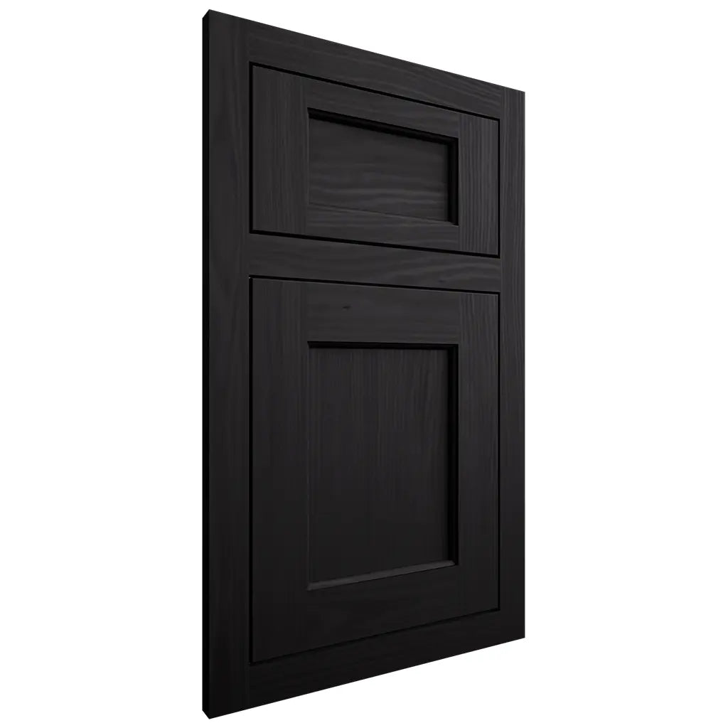 Shiloh Cabinetry Flush Inset Square Flat White Oak Plain Cut Ink Door