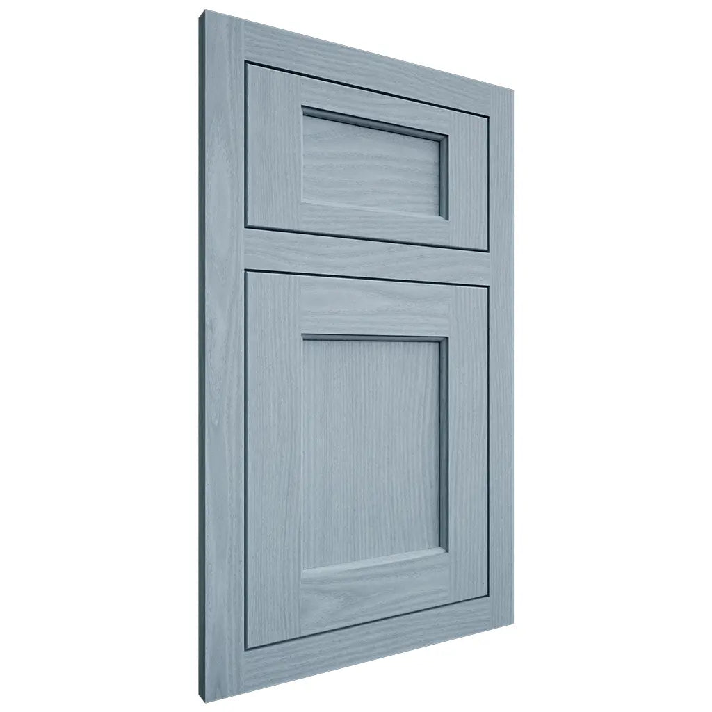 Shiloh Cabinetry Flush Inset Square Flat White Oak Plain Cut Sky Door