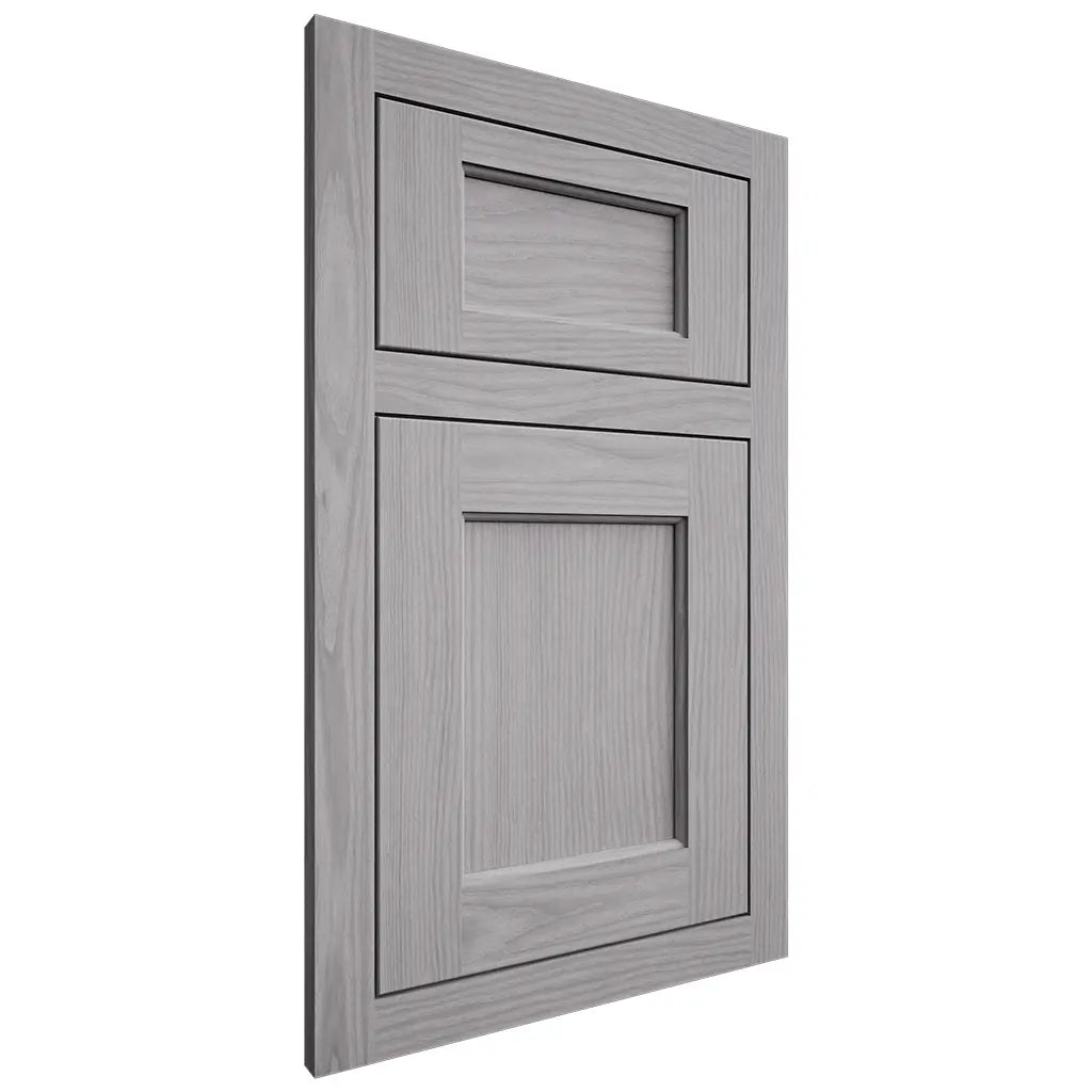 Shiloh Cabinetry Flush Inset Square Flat White Oak Plain Cut Stratus Door