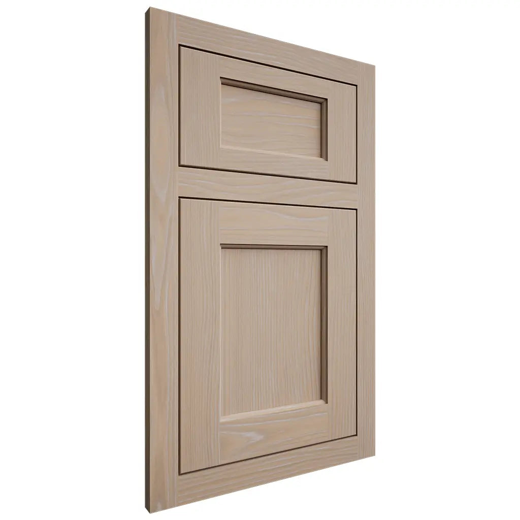 Shiloh Cabinetry Flush Inset Square Flat White Oak Plain Cut Straw Door