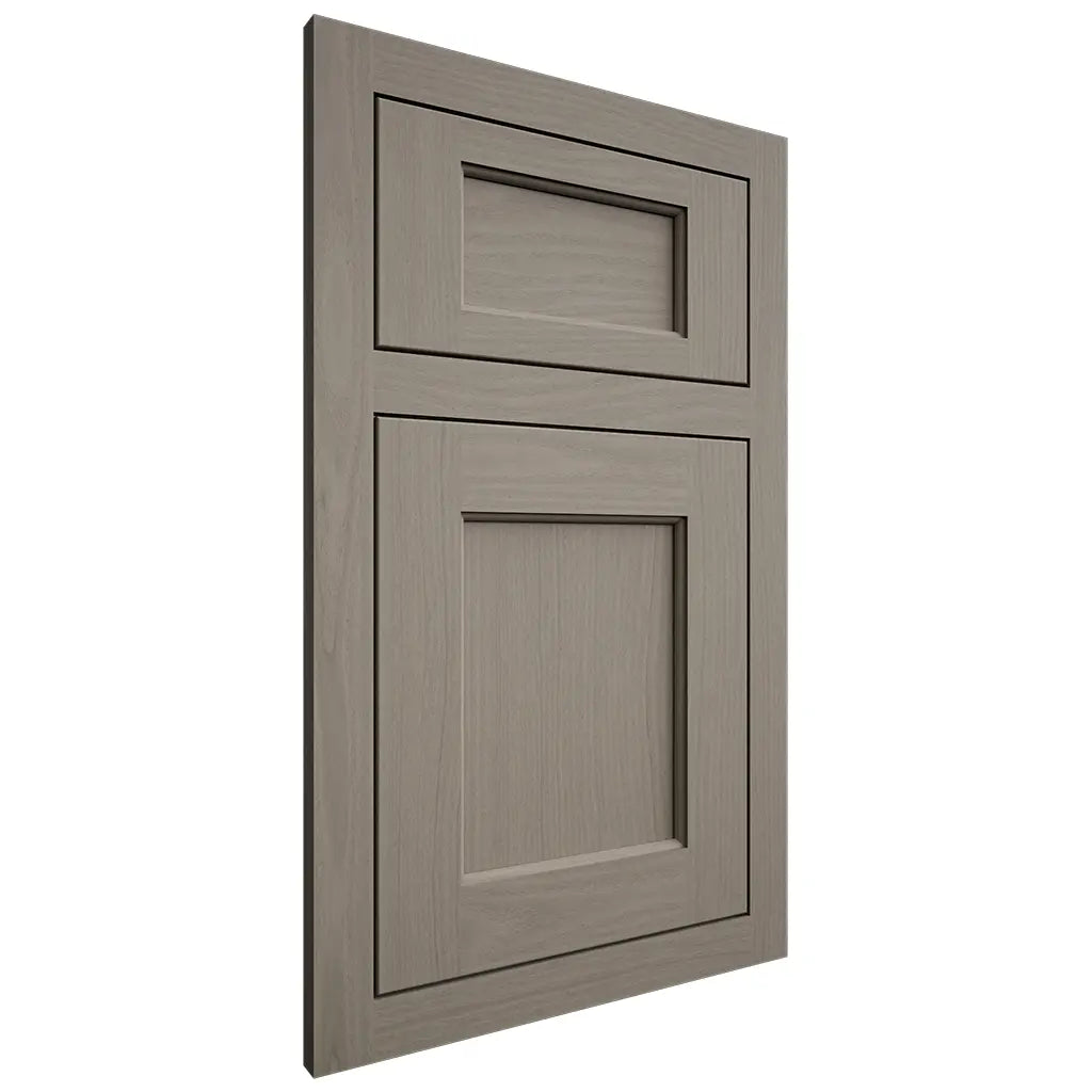 Shiloh Cabinetry Flush Inset Square Flat White Oak Plain Cut Thyme Door