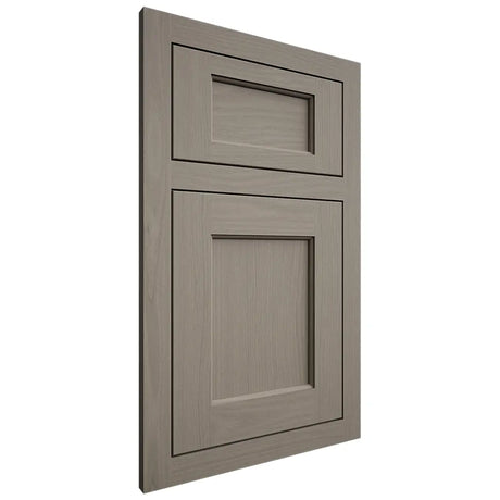 Shiloh Cabinetry Flush Inset Square Flat White Oak Plain Cut Thyme Door