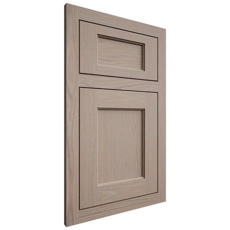 Shiloh Cabinetry Flush Inset Square Flat White Oak Plain Cut Whitewash Door