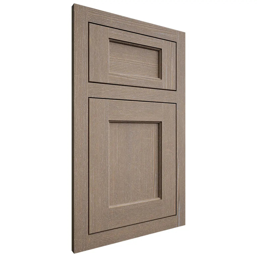 Shiloh Cabinetry Flush Inset Square Flat White Oak Quarter Sawn Almond Door