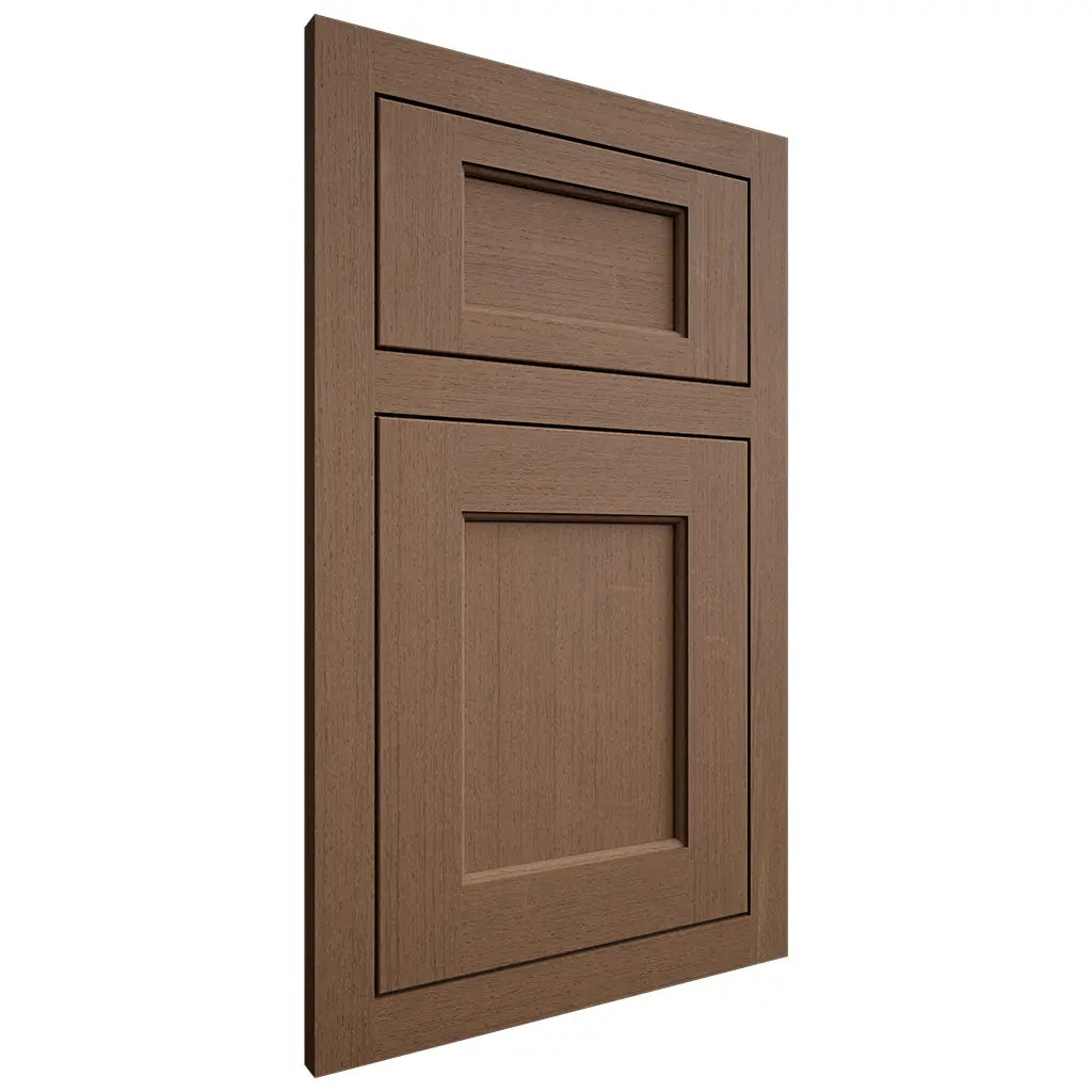 Shiloh Cabinetry Flush Inset Square Flat White Oak Quarter Sawn Autumn Door