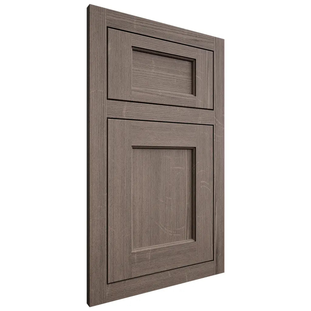 Shiloh Cabinetry Flush Inset Square Flat White Oak Quarter Sawn Clay Door