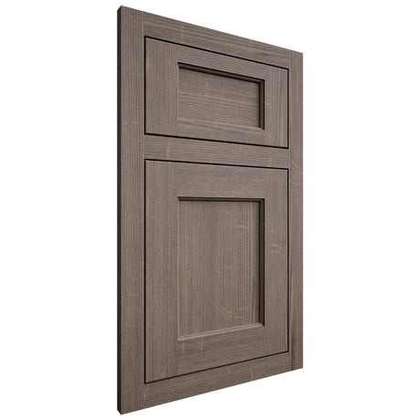 Shiloh Cabinetry Flush Inset Square Flat White Oak Quarter Sawn Clay Door