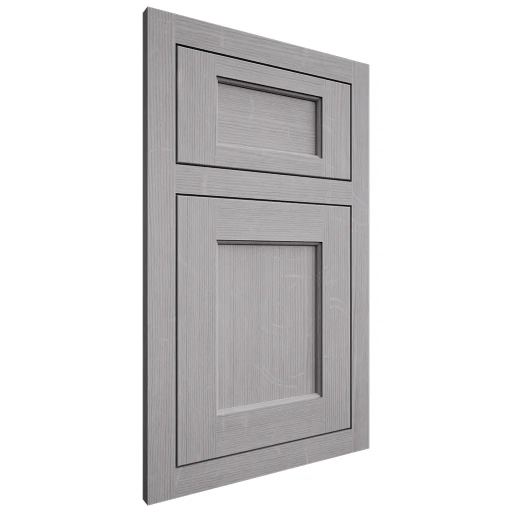 Shiloh Cabinetry Flush Inset Square Flat White Oak Quarter Sawn Stratus Door