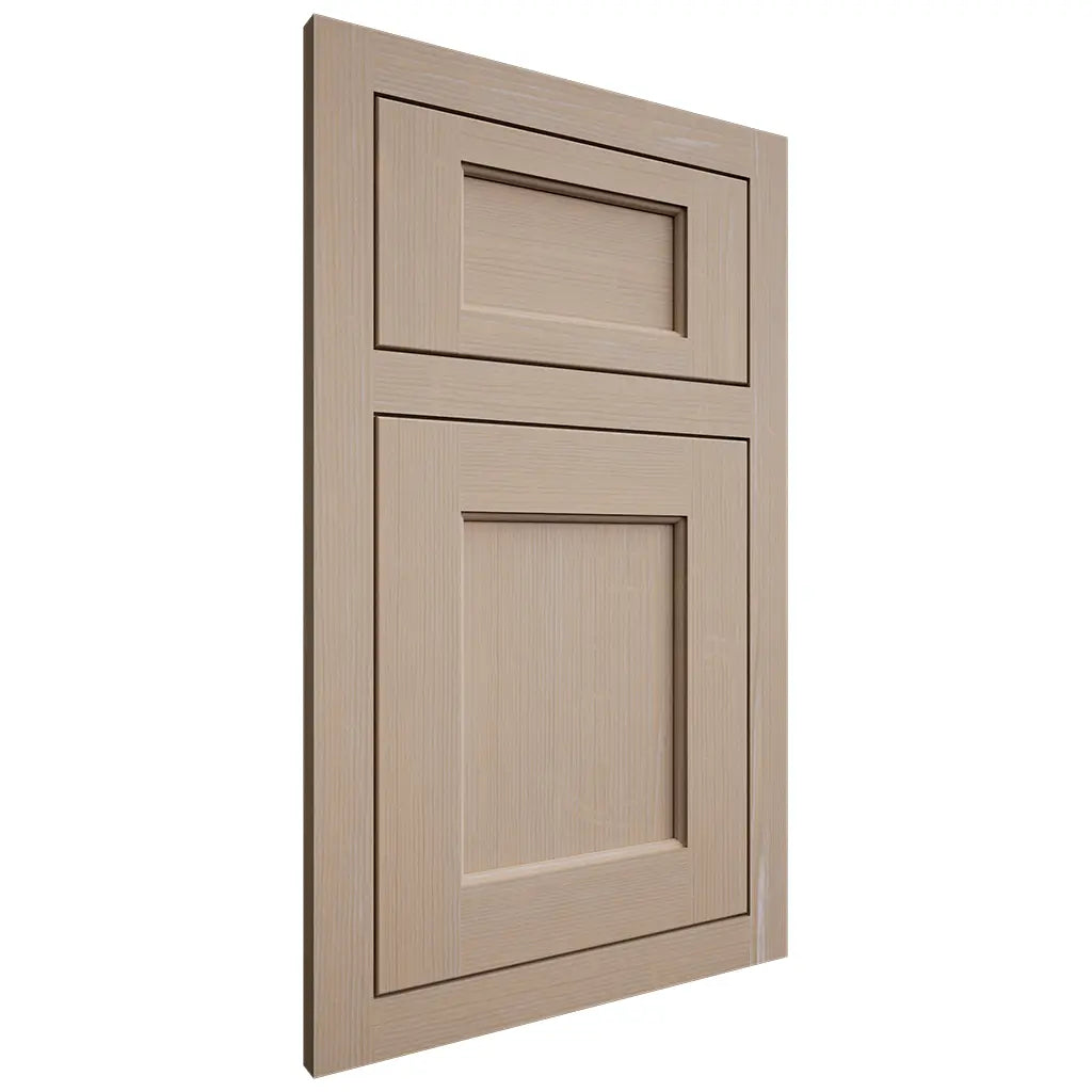 Shiloh Cabinetry Flush Inset Square Flat White Oak Quarter Sawn Straw Door