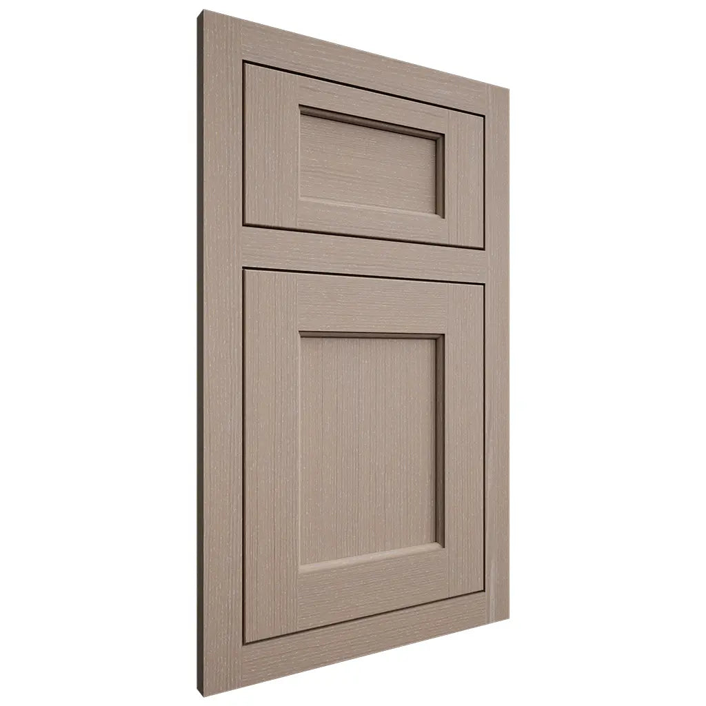 Shiloh Cabinetry Flush Inset Square Flat White Oak Quarter Sawn Whitewash Door