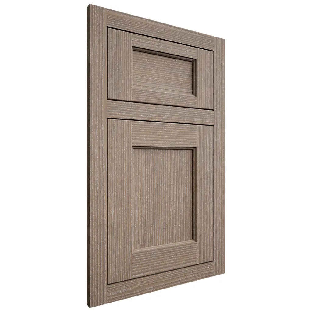 Shiloh Cabinetry Flush Inset Square Flat White Oak Rift Cut Almond Door