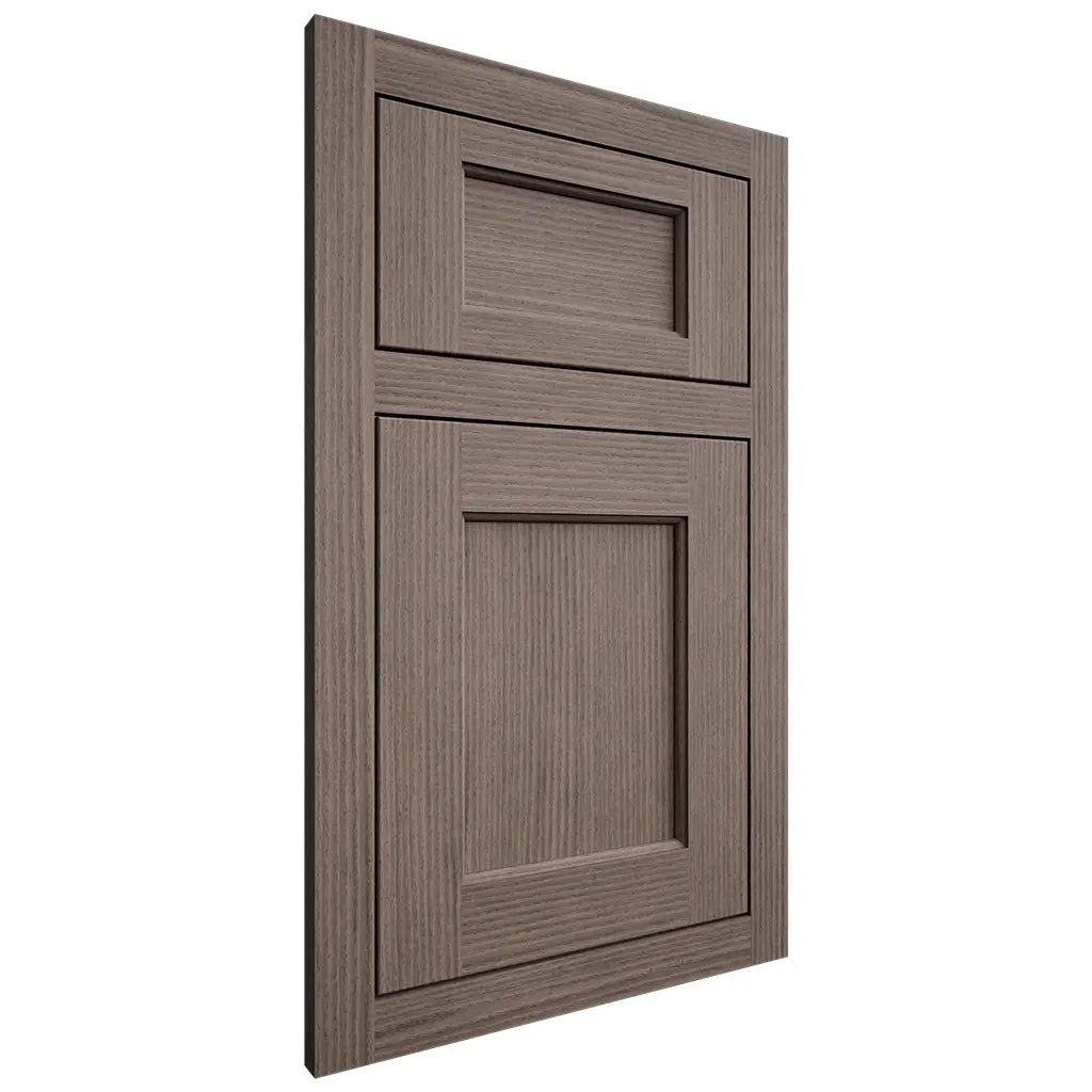 Shiloh Cabinetry Flush Inset Square Flat White Oak Rift Cut Clay Door