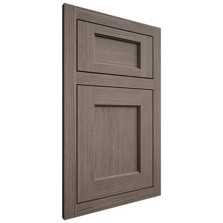 Shiloh Cabinetry Flush Inset Square Flat White Oak Rift Cut Clay Door