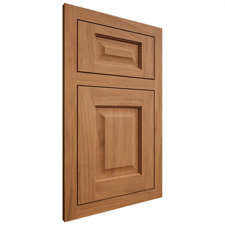 Shiloh Cabinetry Flush Inset Square Raised Alder Plain Cut Caramel Door