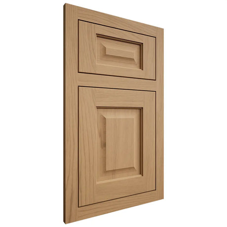 Shiloh Cabinetry Flush Inset Square Raised Alder Plain Cut Natural Door