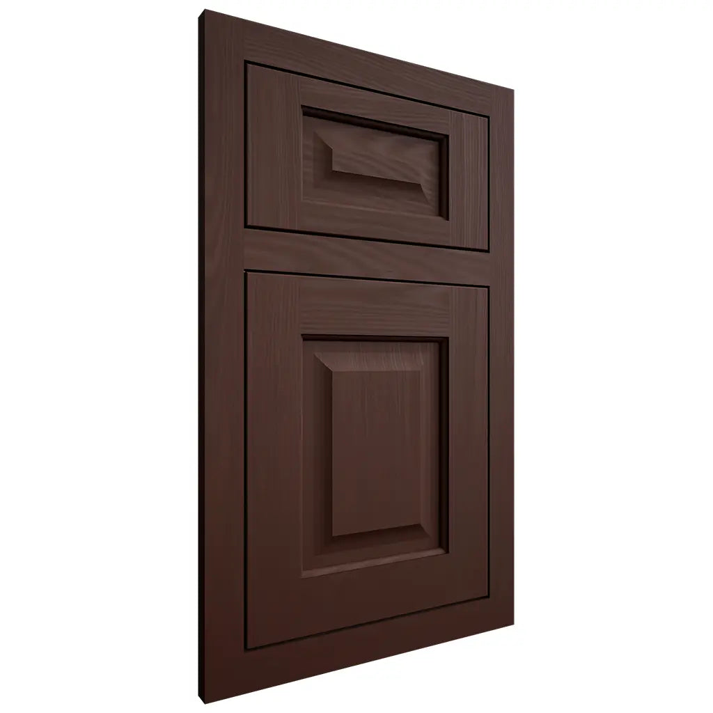 Shiloh Cabinetry Flush Inset Square Raised Alder Plain Cut Umber Door