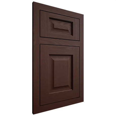 Shiloh Cabinetry Flush Inset Square Raised Alder Plain Cut Umber Door